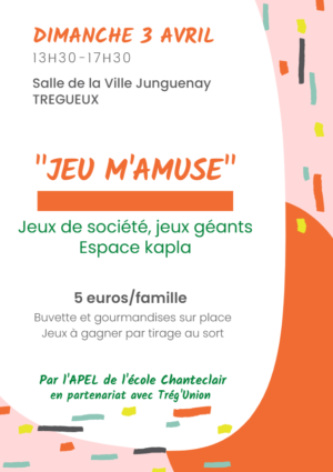 JEU M'AMUSE, festival du jeu de l'école Chanteclair à Trégueux